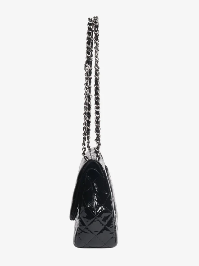 Chanel Black 2013 jumbo patent leather Classic Double Flap bag in Black Patent leather from Sign of the Times, photo 4 of 8