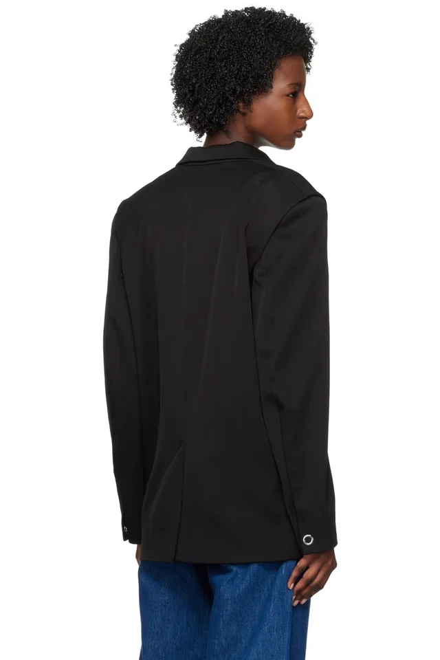 Bianca Saunders Black Pinched Blazer, photo 3 of 4 from SSENSE