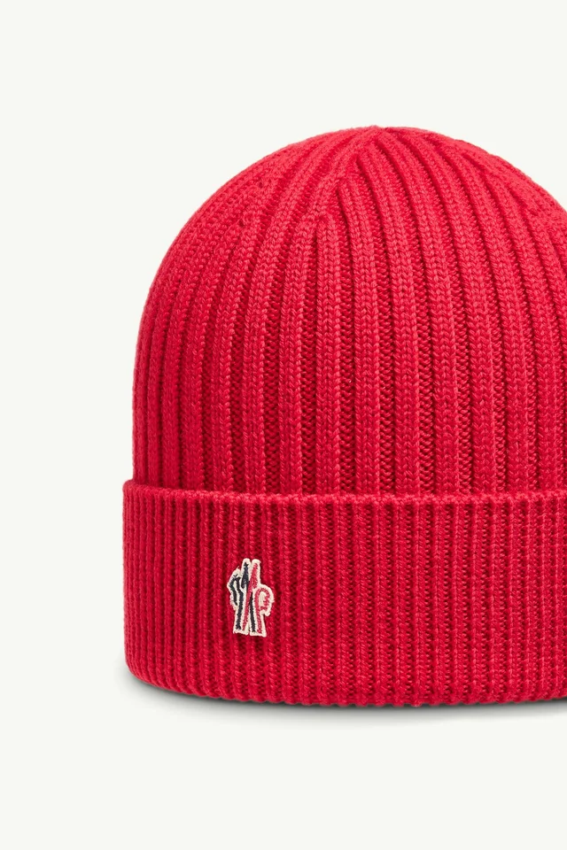 Moncler Grenoble Ribbed Logo Beanie Hat, photo 2 of 2 from SENSER