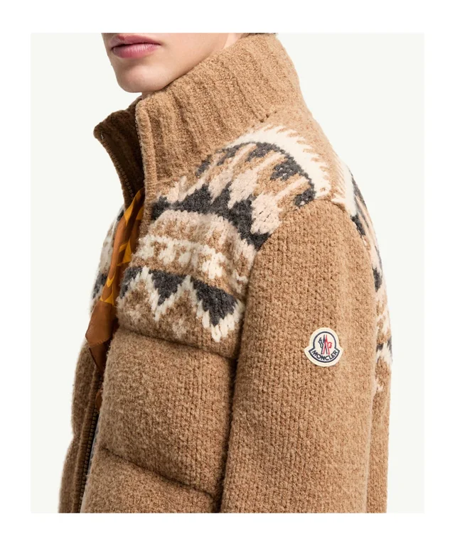 Moncler Geometric Bouclé Down Cardigan, photo 5 of 6 from SENSER