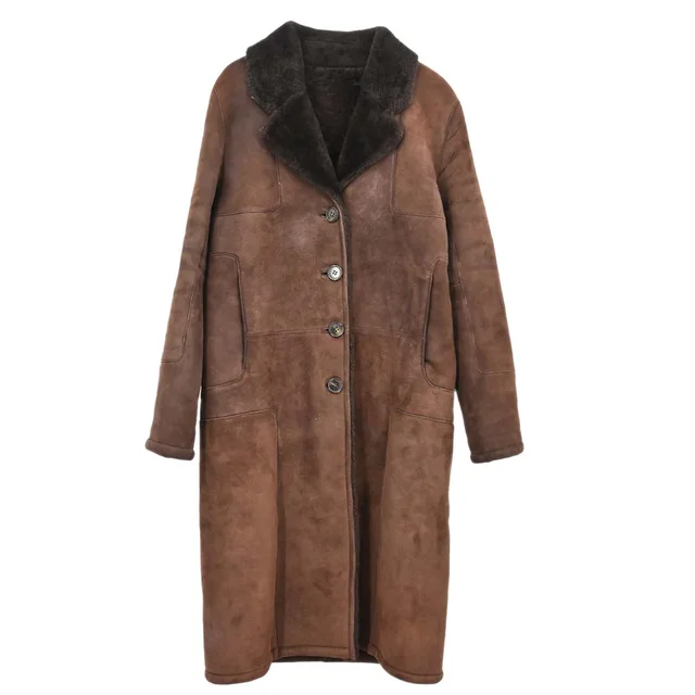 Loewe Coat Brown #38 in Brown Lambskin from AMORE Vintage Tokyo