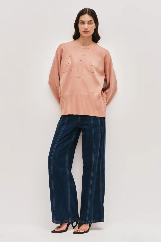 AJE Tylor Logo Jumper in Pink from Aje, photo 1 of 1