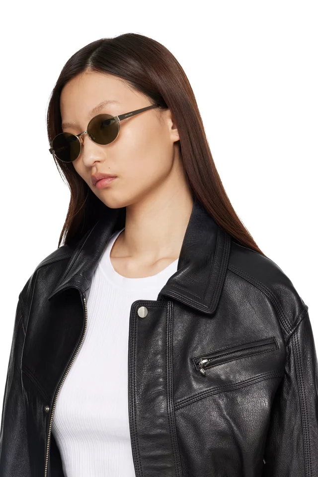 Saint Laurent Gold SL 692 Sunglasses, photo 4 of 4 from SSENSE