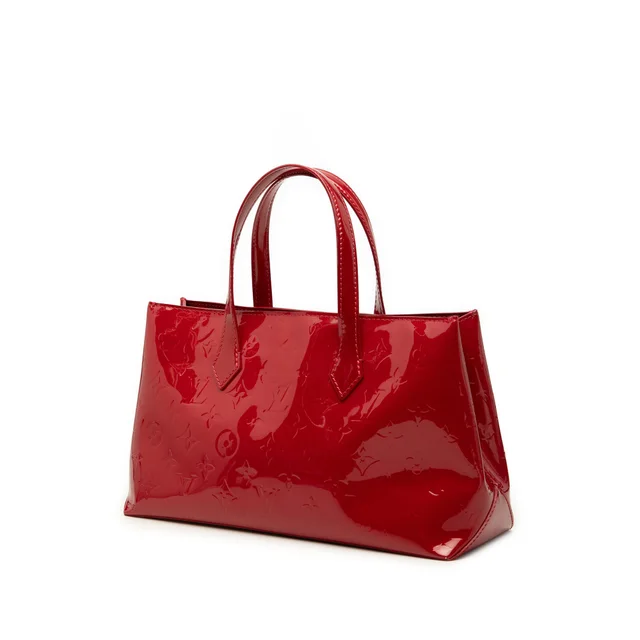 Red Louis Vuitton Monogram Vernis Wilshire PM Handbag in Red Leather from Designer Revival, photo 2 of 2