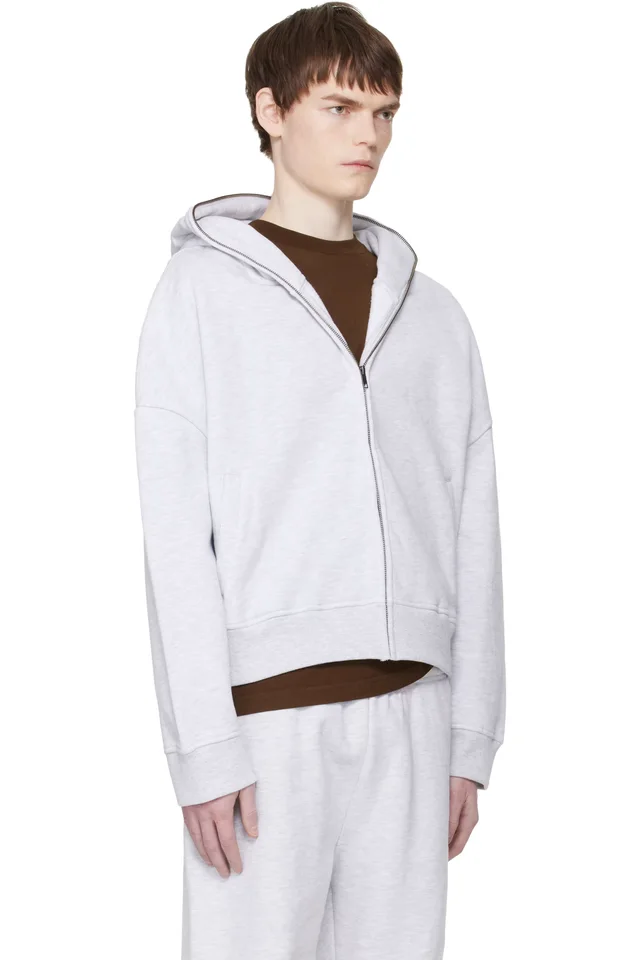 Entire Studios Gray Eternal Zip Hoodie, photo 2 of 4 from SSENSE