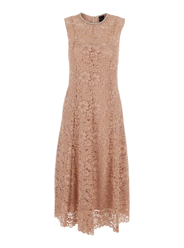 Leplain Pink Long Dress with All-Over Lace Detail in Cotton Blend Woman in Pink 85% Cotton 15% Nylon from Gaudenzi Boutique, photo 1 of 1