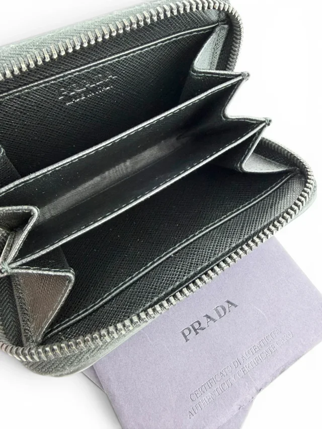 Prada Zip Coin Purse in Black Saffiano leather from Season 2 Consign, photo 5 of 5