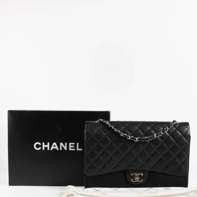 Chanel Black Caviar Maxi Classic Bag in Black Caviar leather from Labellov, photo 2 of 9