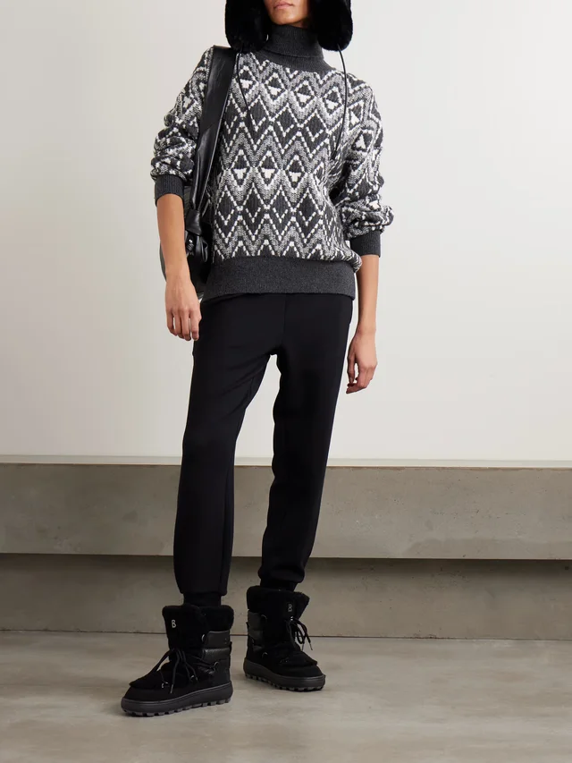 VARLEY Ida Fair Isle knitted turtleneck sweater in Grey, photo 2 of 2 from NET-A-PORTER (Canada)