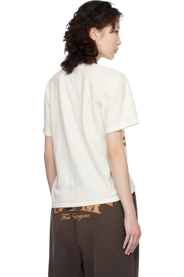 Rhude Off-White USA Flag Slub T-shirt, photo 3 of 4 from SSENSE