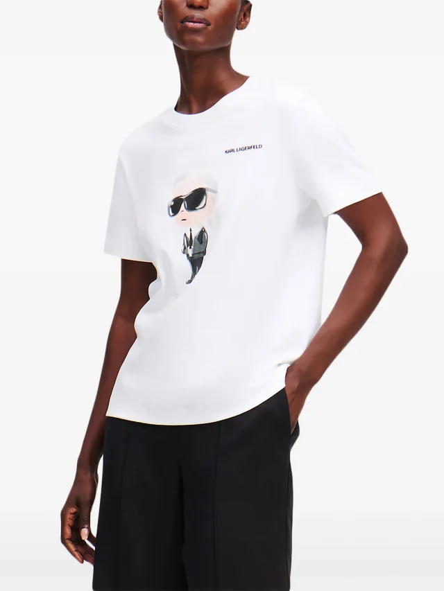 Karl Lagerfeld Ikon aquarelle T-shirt, photo 2 of 2 from FARFETCH