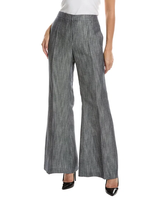 Hugo Boss Talifia Linen-Blend Pant in //asset2.ruecdn.com/images/sw/141575/1415758367_RLSW_gray.jpg, image 1 of 1 from Rue La La