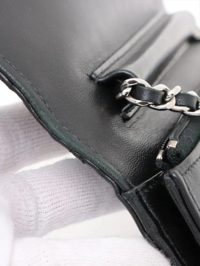 Chanel Black 2020 lambskin quilted Wallet on Chain in Black Lambskin from Sign of the Times, photo 6 of 16