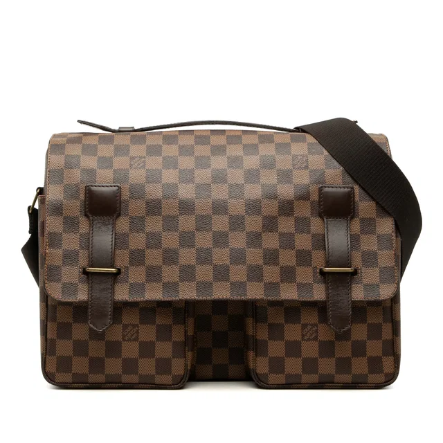 Brown Louis Vuitton Damier Ebene Broadway Satchel in Brown Canvas from Designer Revival