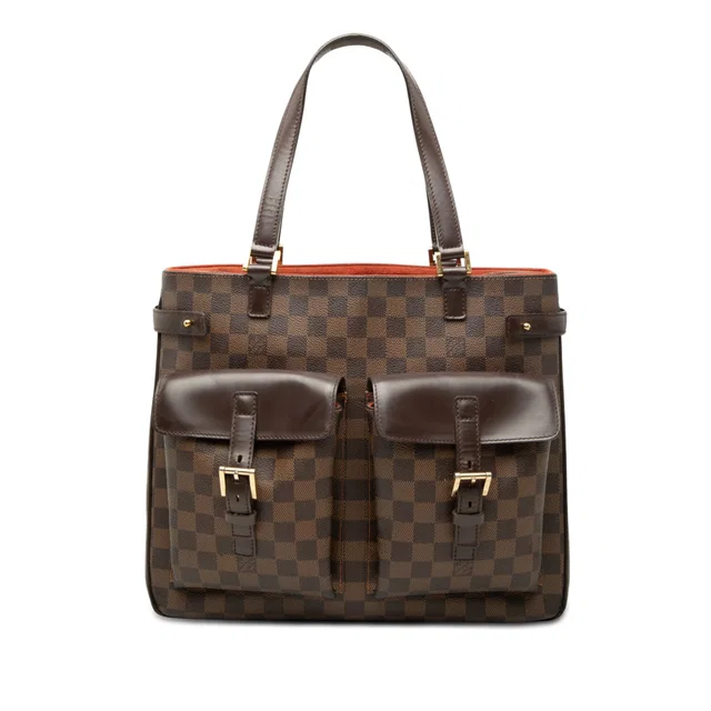 Brown Louis Vuitton Damier Ebene Uzes Tote Bag in Brown Canvas from Designer Revival