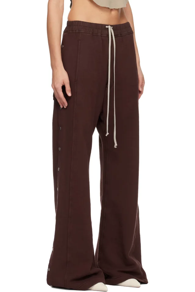 Rick Owens DRKSHDW Burgundy Concordians Pusher Lounge Pants, photo 2 of 4 from SSENSE