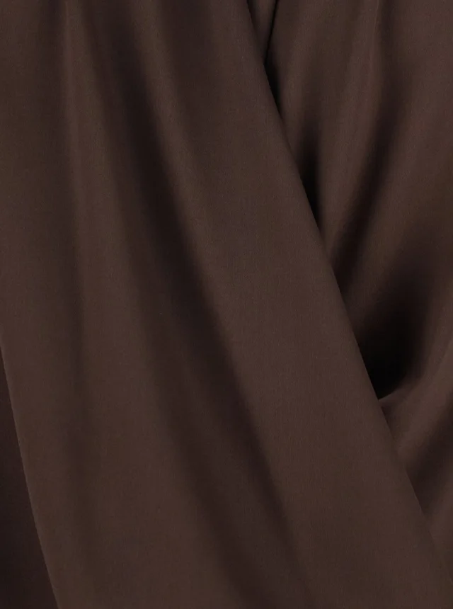 Leplain V-Neck Dress in Viscose Blend Brown Women in Brown, photo 5 of 6 from Gaudenzi Boutique