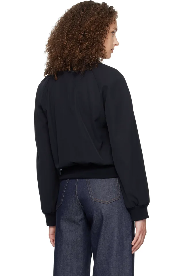 A.P.C. Navy Raglan Bomber Jacket, photo 3 of 4 from SSENSE