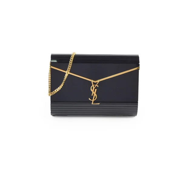 Saint Laurent Vicky minaudière Wallet on Chain WOC in Resin from The Purse Affair