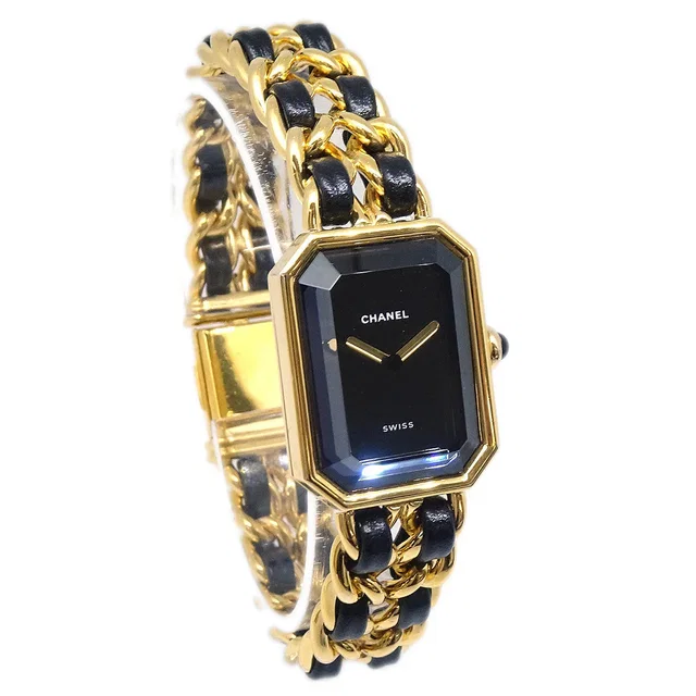 Chanel Premiere Watch Gold #L in Gold Leather from AMORE Vintage Tokyo