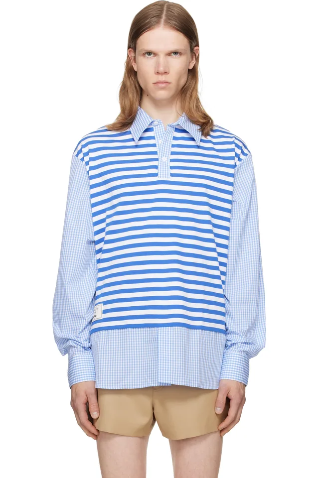 Charles Jeffrey LOVERBOY Blue Merge Shirt from SSENSE, photo 1 of 1