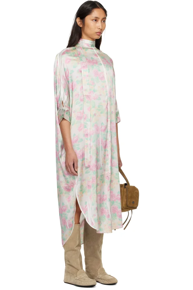 Acne Studios Multicolor Blouse Midi Dress, photo 2 of 4 from SSENSE