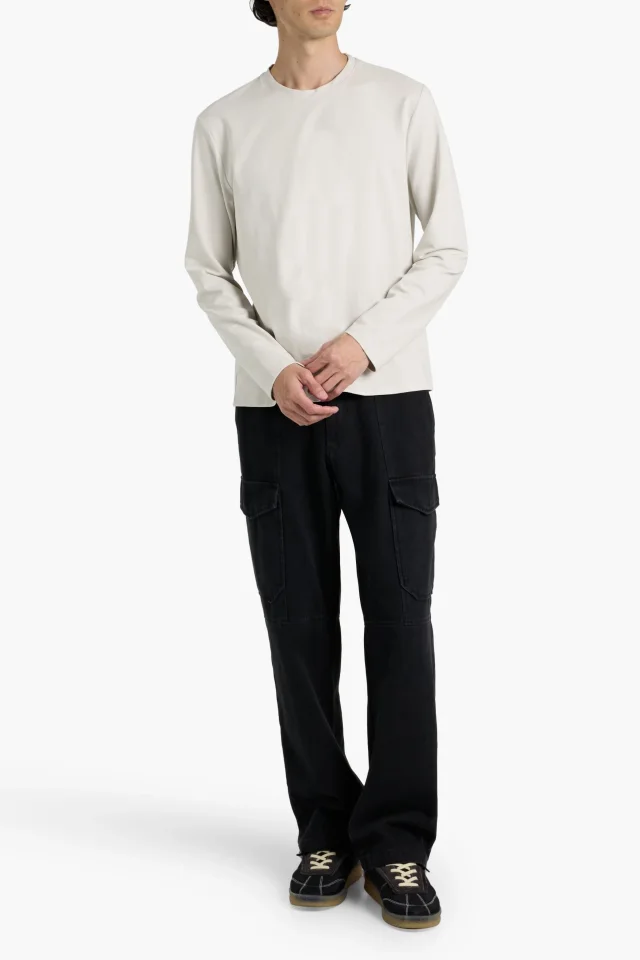 Rag & Bone Lewis Cotton-Blend Long-Sleeve T-Shirt, photo 2 of 4 from THE OUTNET