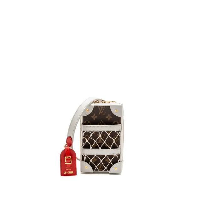 Louis Vuitton x NBA Soft Trunk Phone Box Monogram Canvas/Leather Brown/White/Red/Blue GHW in Brown Coated canvas from EMIER