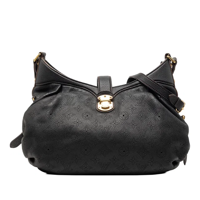 Black Louis Vuitton Monogram Mahina XS Crossbody Bag in Black Leather from Designer Revival