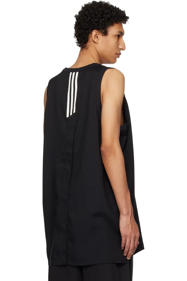 Y-3 Black Elegant Basketball Jersey Tank Top, photo 3 of 4 from SSENSE
