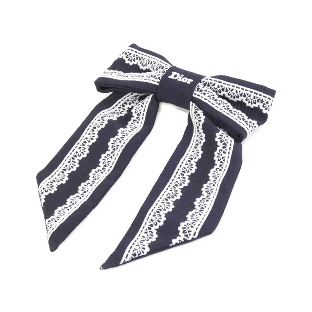 DIOR Twist CPA00197EGEL Barrette in C540/NAVY BLUE / GOLD hardware canvas from KOMEHYO