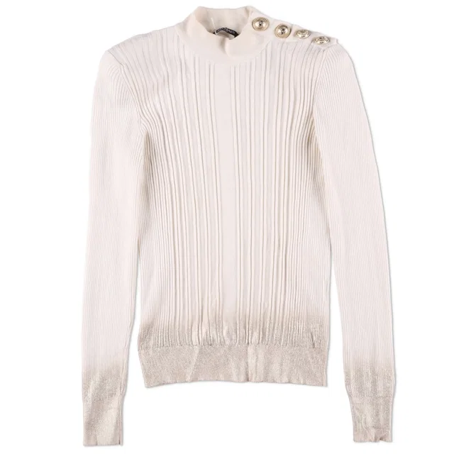 Balmain Button-Detail Long-sleeve Jumper from HEWI