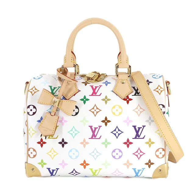 Louis Vuitton Monogram Multicolor Speedy Bandouliere 25 M13085 Purse in Multicolor Canvas from Luxury Promise