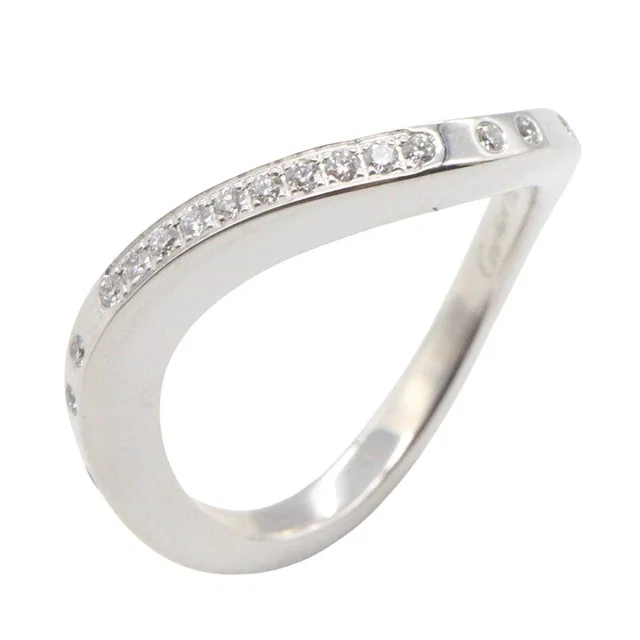 Cartier Paris Nouvelle Vague Au750 White Gold Diamond Ring Size 8 in White from LuxUness