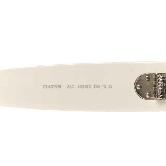 Celine Acetate Mirror Shield Sunglasses CL401951 White in White from FASHIONPHILE, photo 6 of 7