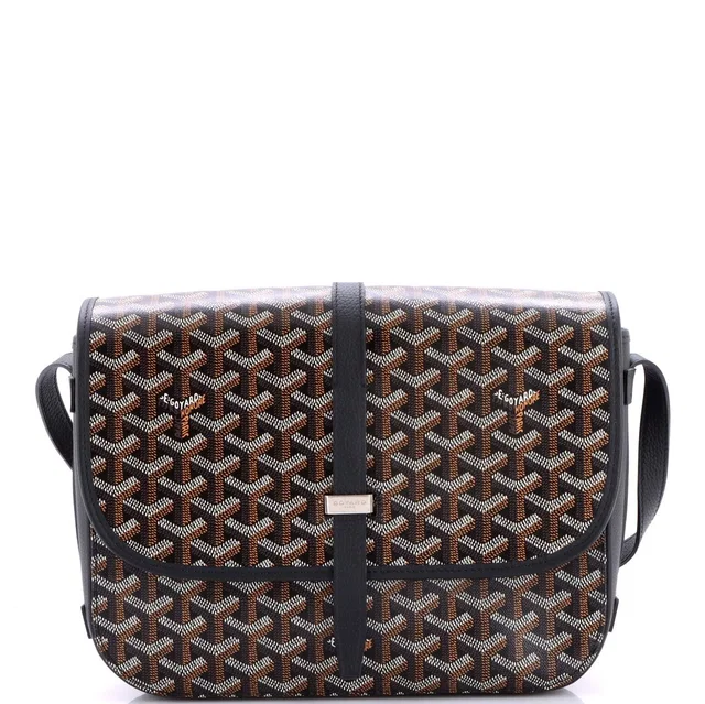 Goyard Belvedere II Messenger Bag Coated Canvas MM in black Coated canvas from Rebag