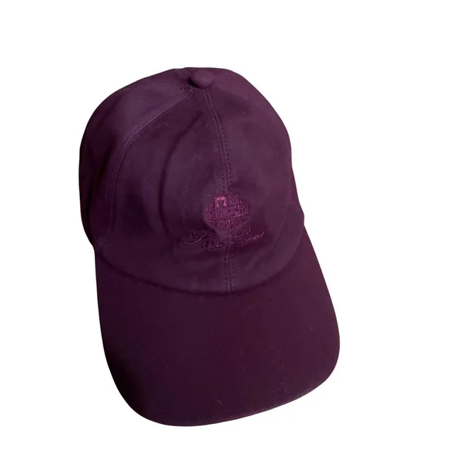Loro Piana Men's Caps - Burgundy in Burgundy from Depop, photo 1 of 1