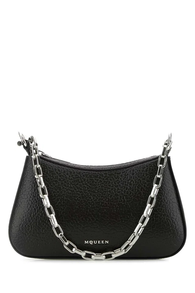 Alexander McQueen Pouch Shoulder Bag — Black in Black Lambskin from HEWI