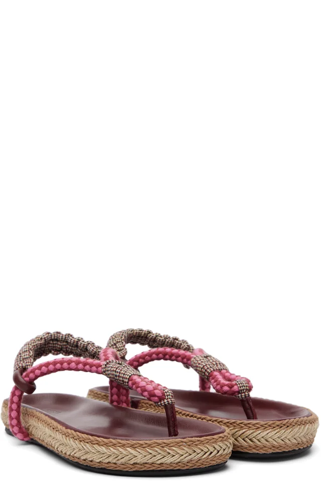 Isabel Marant Brown & Red Gypso Sandals, photo 4 of 5 from SSENSE