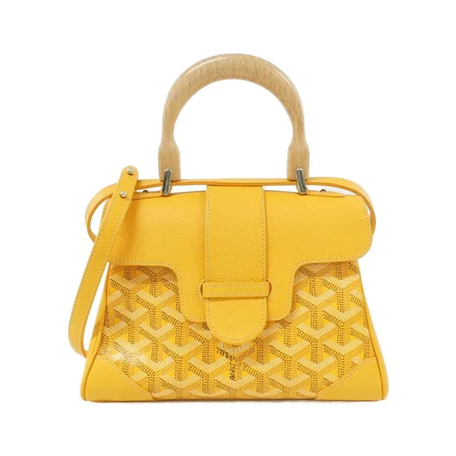 Goyard Saigon Mini Coated Canvas Calf Bag Leather Handbag in yellow Coated canvas from Grailed, photo 1 of 1