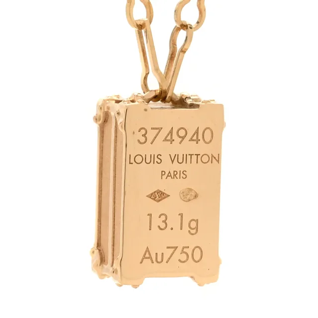 Louis Vuitton 18K Yellow Gold Petite Malle Pendant Necklace in Yellow from FASHIONPHILE, photo 5 of 5