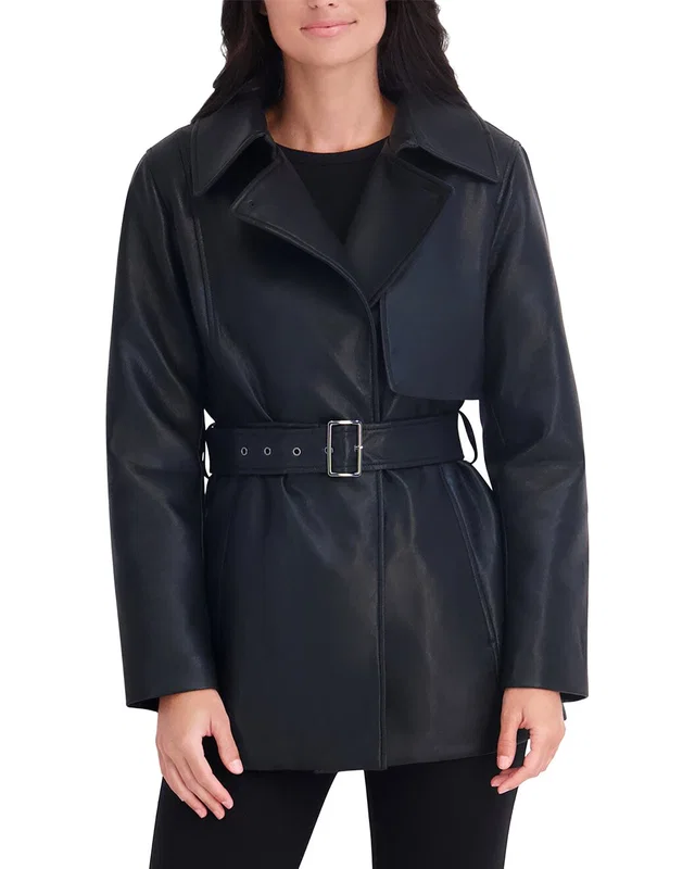 Kenneth Cole Faux Leather Jacket in //asset1.ruecdn.com/images/sw/141568/1415687781_RLSW_black.jpg, image 1 of 1 from Rue La La
