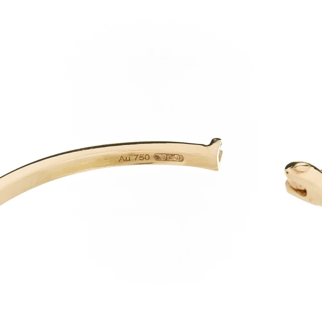 Gucci 18K Yellow Gold Diamond Running GG Hoop Earrings in Yellow from FASHIONPHILE, photo 5 of 5