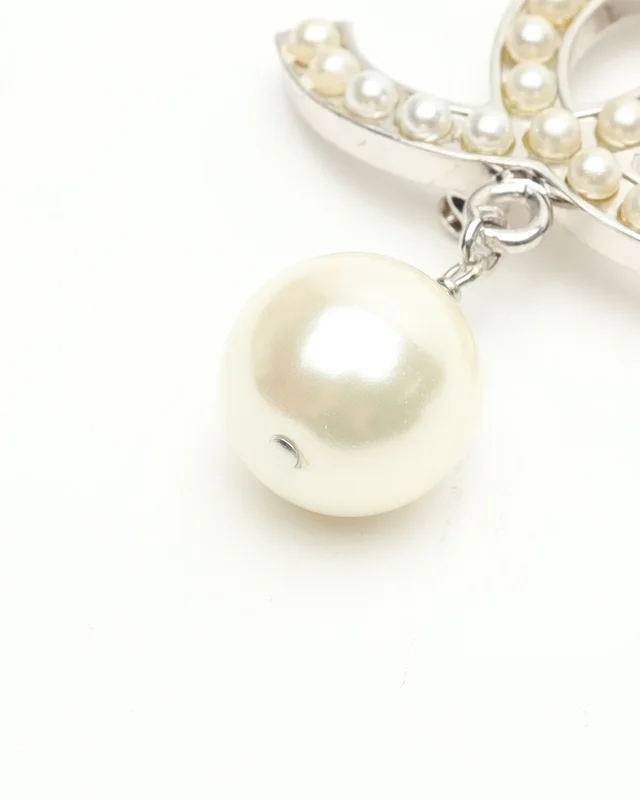 Chanel Coco Mark Pearl Brooch from A Retro Tale, photo 2 of 3