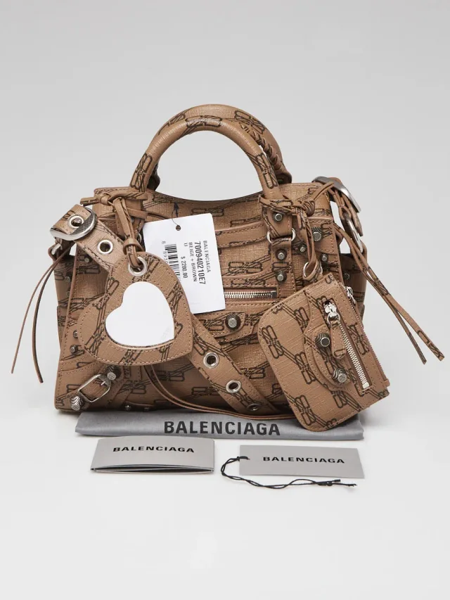 Balenciaga Brown/Black BB Monogram Coated Canvas Cagole XS Crossbody Bag in Black Coated canvas from Yoogis, photo 15 of 15