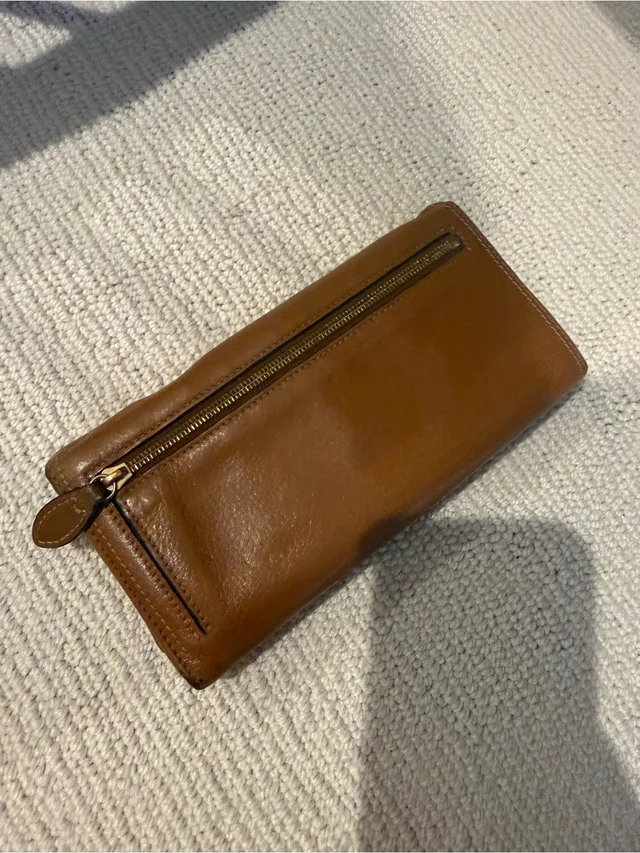 Mulberry Brown Leather Wallet in brown|red|gold Leather from Poshmark, photo 5 of 6