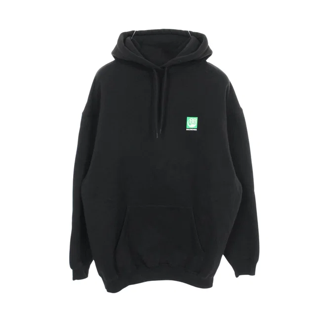 Balenciaga logo print cotton hoodie from LuxUness
