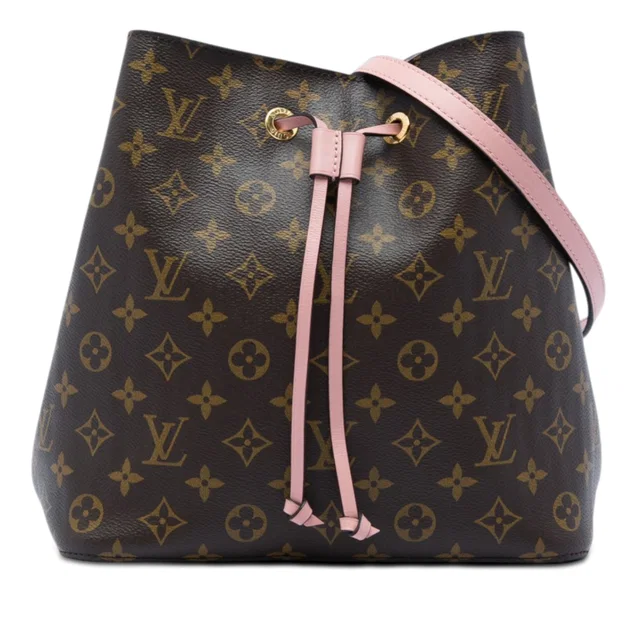 Brown Louis Vuitton Monogram Neonoe MM Bucket Bag in Brown Coated canvas from Designer Revival
