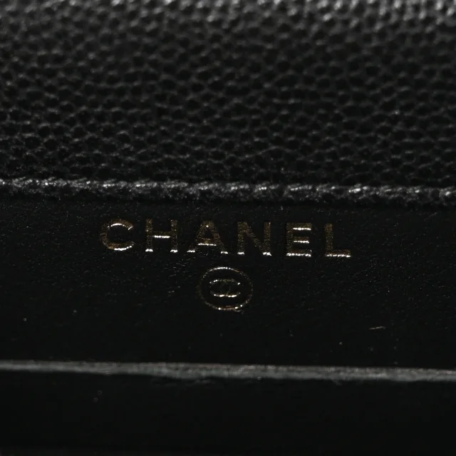 Chanel Caviar Quilted Golden Class Phone Holder Black in Black Caviar leather from FASHIONPHILE, photo 6 of 12