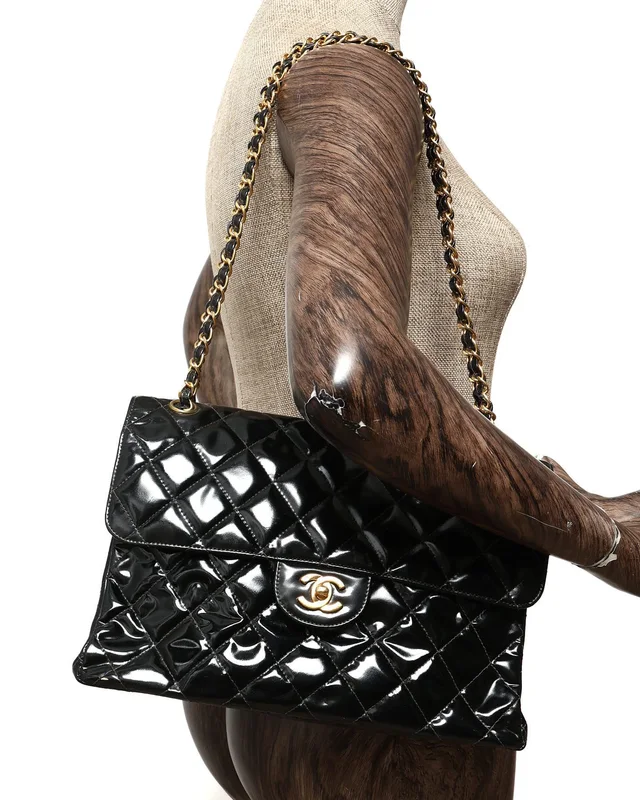 Chanel Double Face Jumbo Flap Bag in Patent leather from A Retro Tale, photo 13 of 13